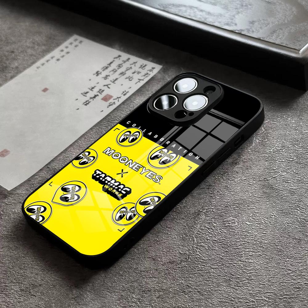 Moon Eyes Phone Case For IPhone 16 Pro Max 15 Plus 14 Pro 12 11 13 Mini X XR XS Max 8 7 Plus SE Glass Cover