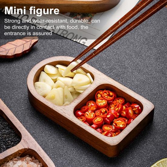 Wooden Divided Serving Tray
