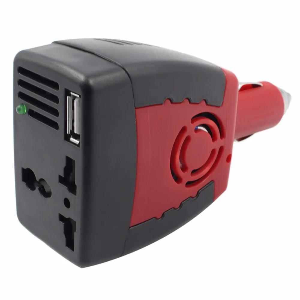 220V AC Ausgang, 150W Auto-Wechselrichter und 12V DC Eingangsspannung mit 0,5A USB-Ladeanschluss Auto-Wechselrichter Elektronisches Zubehör