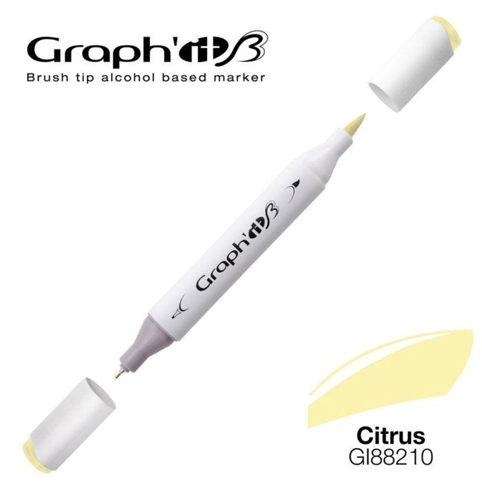 Marqueur à alcool - Graph'IT - Brush Marker - Couleur Citrus - Pointe extra-fine 0.5 mm - Indélébile