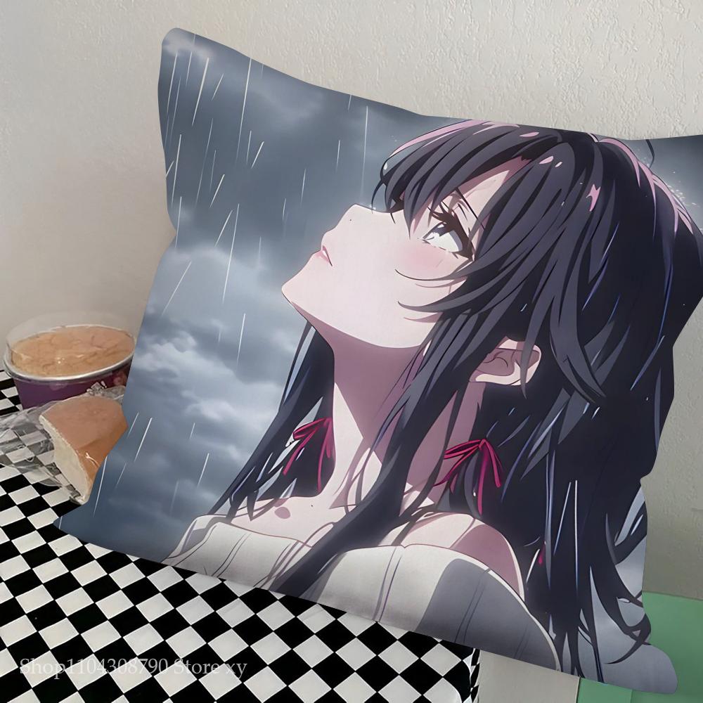 Yukinoshita Yukino Animation Meine romantische Komödie aus der Jugendzeit Kissenbezug Quadratisches Kissen Schlafzimmer Sofa Auto Wohnzimmer Heimdekoration