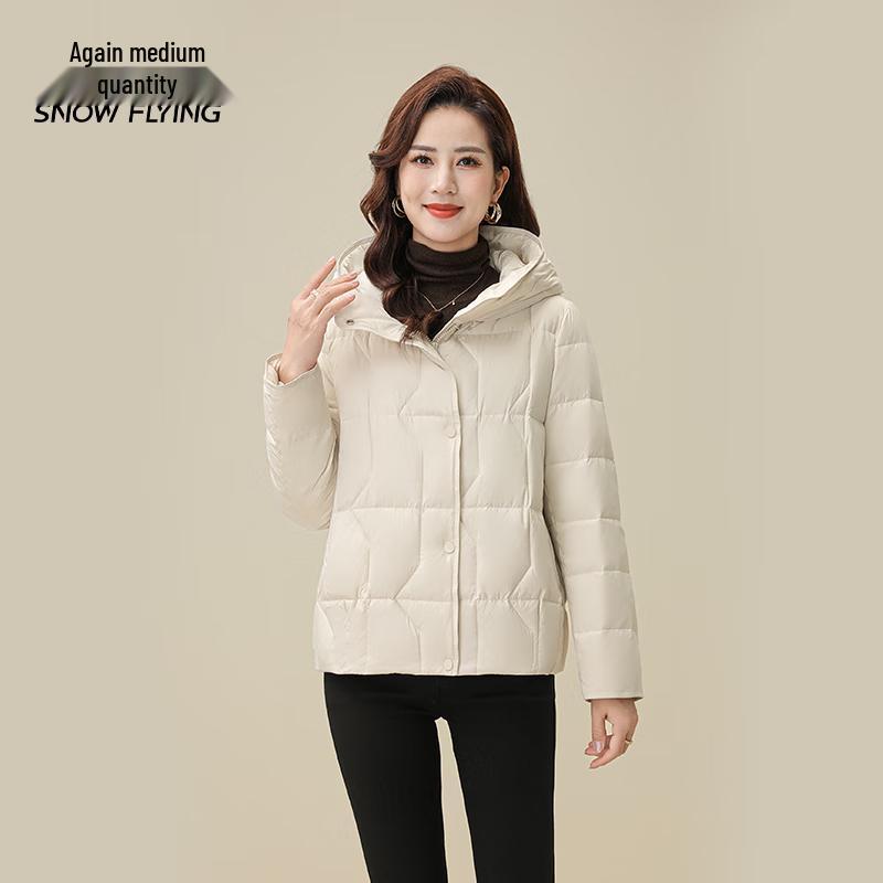 

SNOWFLYING Women s Loose Fit Hooded Duck Down Jacket M