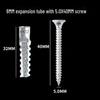 8mm X 6mm Metal Self-Tapping Expansion Plug Set with Extended Drywall Screw