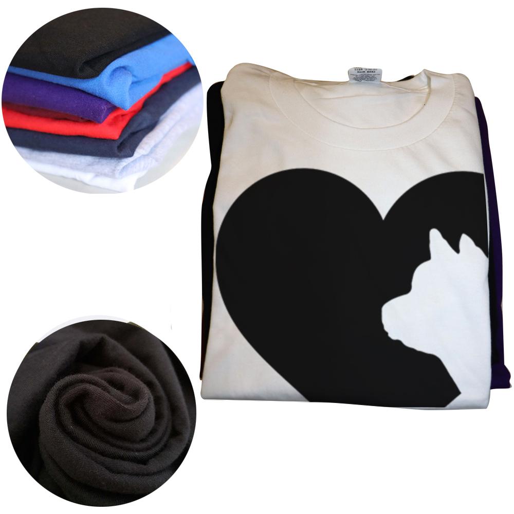 Funny The Heart of The American Akita Dog Graphic T-shirts Men Women's Fashion Casual Tshirt 100% Cotton Loose Oversized T Shirt