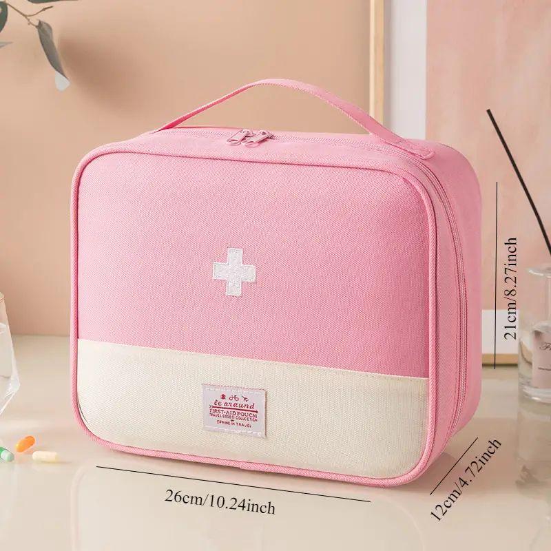 Portable Medical Bag Durable Waterproof Medicine Bag Travel Home Portable First Aid Kit with Sufficient Storage Space 1PC