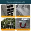 Aluminum Alloy Mobile Warehouse Ladder Cart
