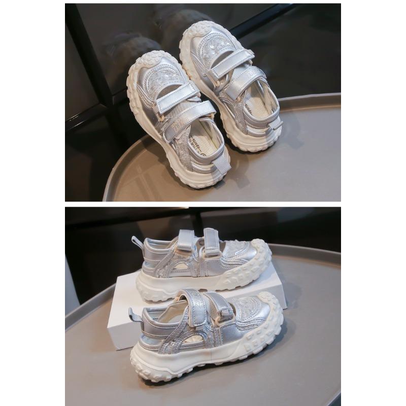 Girls' Sandals New Spring Summer Collection Children's Sports Sandals for Toddler Girls Mesh Shoes Fashionable Mid-Calf Shoes with Closed Toe