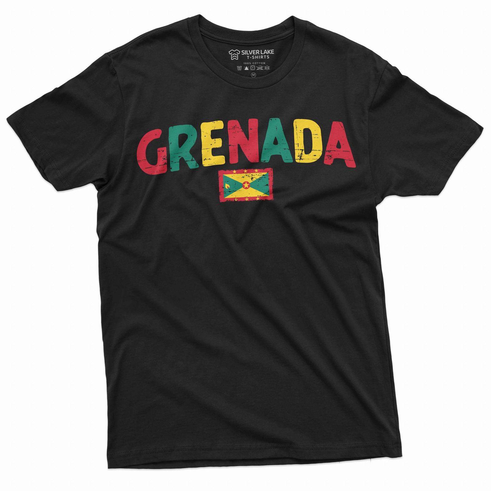 Men s Grenada Shirt Grenada Patriotic Shirt Grenadian National Flag Shirt S
