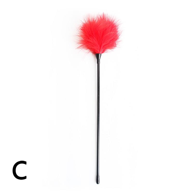 Multi Color Variety Sexy Feather Tickled Whip Flirting Teasing Stimulating Kinky Paddle Whips BDSM Fetish Mischief Adult Sex