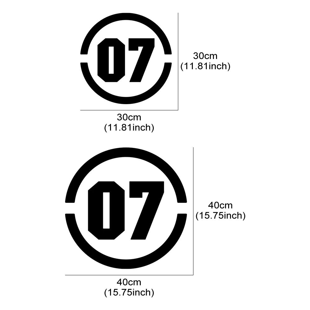 Racing Style Number 07 Car Sticker Automobile Window Truck Body Motorcycle Helmet Vinyl Decal Auto Body Decoration Accessories