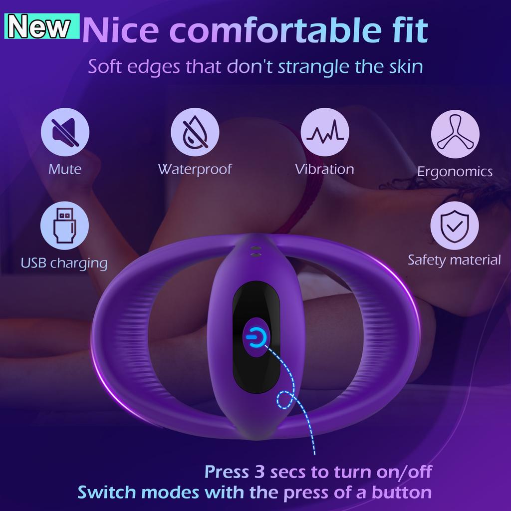 New 10 Modes Vibrator Cockring Penis Cock ring on for Man Delay Ejaculation Sex Toys for Men Rings Penisring Toys for Adults