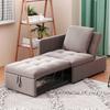Upholstered Bed Sofa Bed 3 In 1 Multifunctional Sofa Bed, Linen Fabric Sofa with Adjustable Backrest, Lounge Sofa for Small Spaces