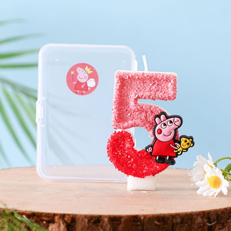 Peppa Pig Number Birthday Candles for Kids Cake Party Decoration