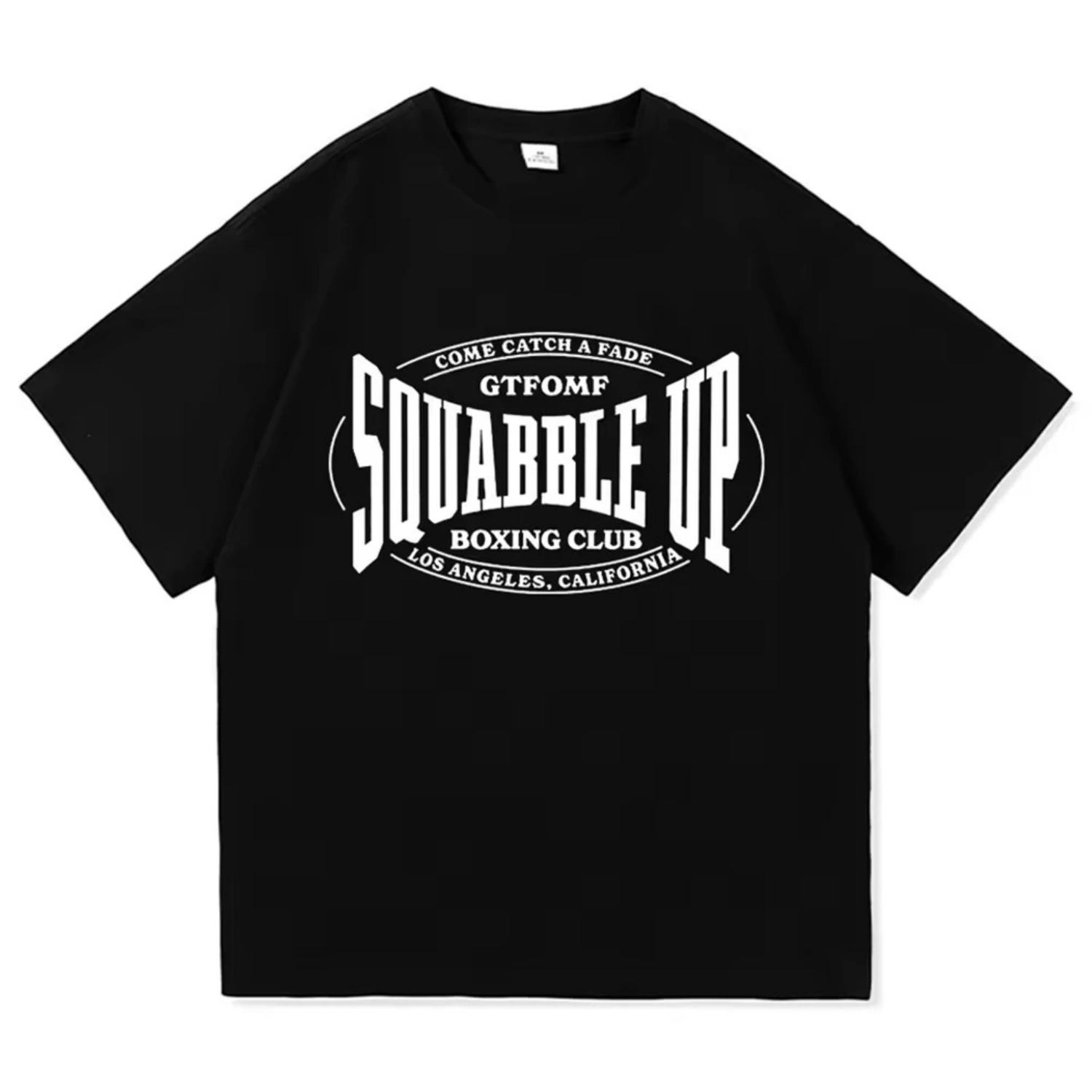Squabble Up Kendrick Lamar GNX Album Boxing Club Haikyuu Women Clothing short sleeve Round Neck Printing Pullover T-Shirt 33312 S чёрный