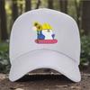 Penguin With Hard Hat and Sunflowers Baseball Cap Adjustable Polyester Outdoor Sun Hat