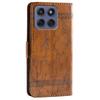 For Motorola Edge 60 Fusion 5G Case Flower Imprint Wallet Leather Phone Cover with Side Buckle