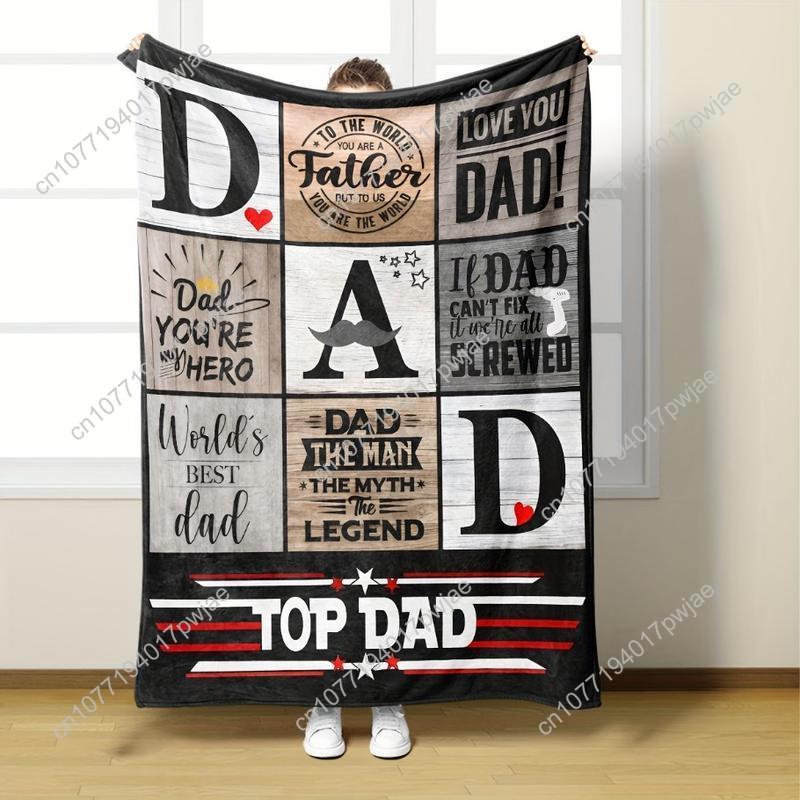 All-Season Soft Flannel Dad Blanket with Unique Print Design Perfect Father s Day & Birthday Gift for Dad-Father s Day 75x90cm