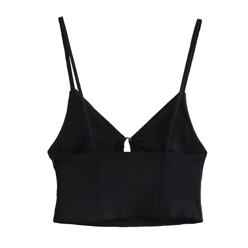 Fashion 2024 Summer New Arrival Women's Clothing Sexy Style Silm Open Design Short Strap Base Tops 0085329