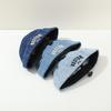 Vintage Letter Embroidery Denim Melon Washed Cotton Solid Color Baby Kids Brimless Hat Toddler Boys Adjustable Docker Caps