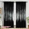 2pcs   Contemporary Curtains 2D print Gothic Black Forest & Pine Tree Print 100% Polyester (without rod) Art Deco Festive Perfect