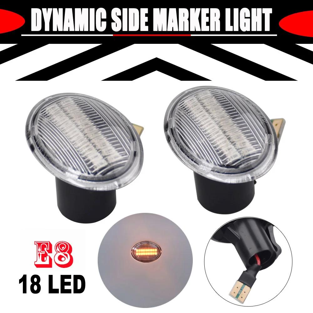 2PCS Led Dynamic Side Marker Turn Signal Light for Fiat 500 Ford KA Lancia Lybra Ypsilon Maserati GranCabrio Granturismo