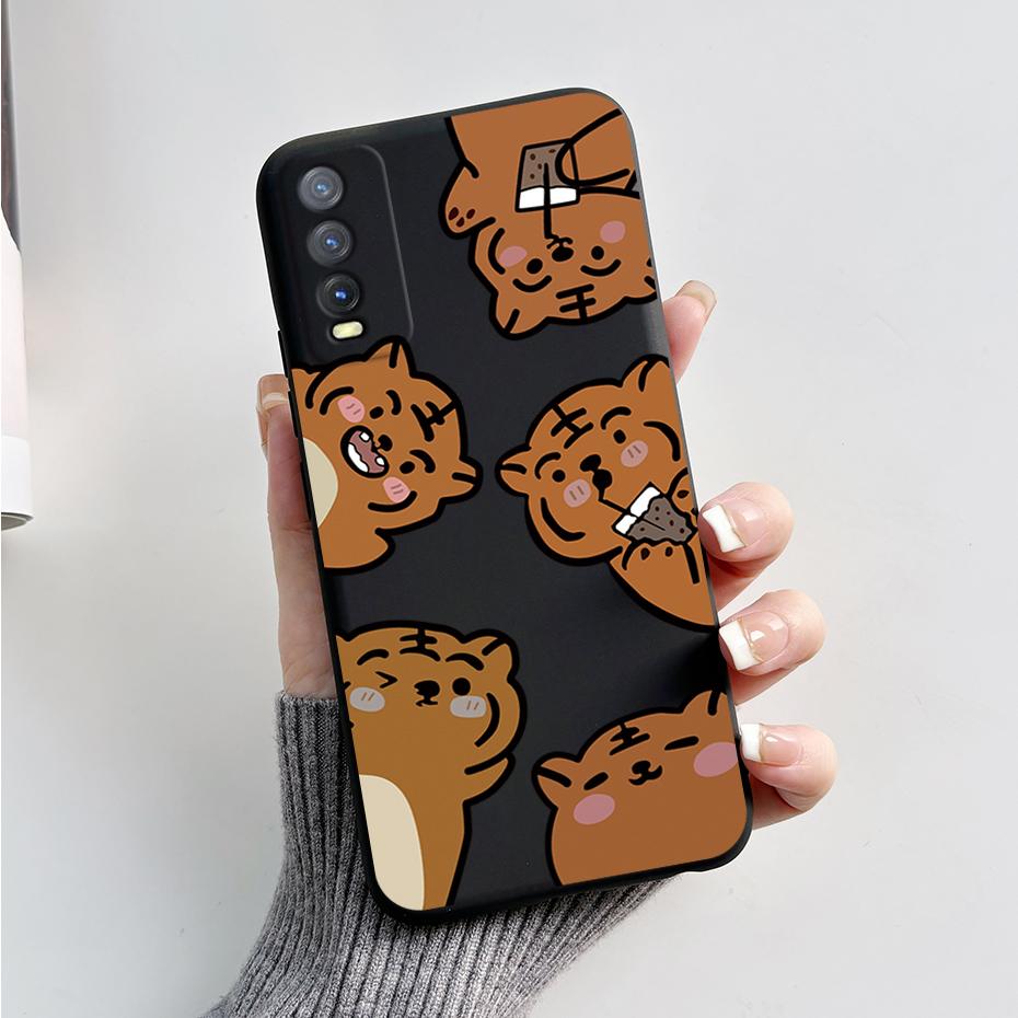 Soft Case For Vivo V2027 Cover Vivo Y11s Y12s Y12a Y20 Y20s Y20i Phone Cases Cute Rabbit Panda Pattern Silicon Capas For Y20 20S