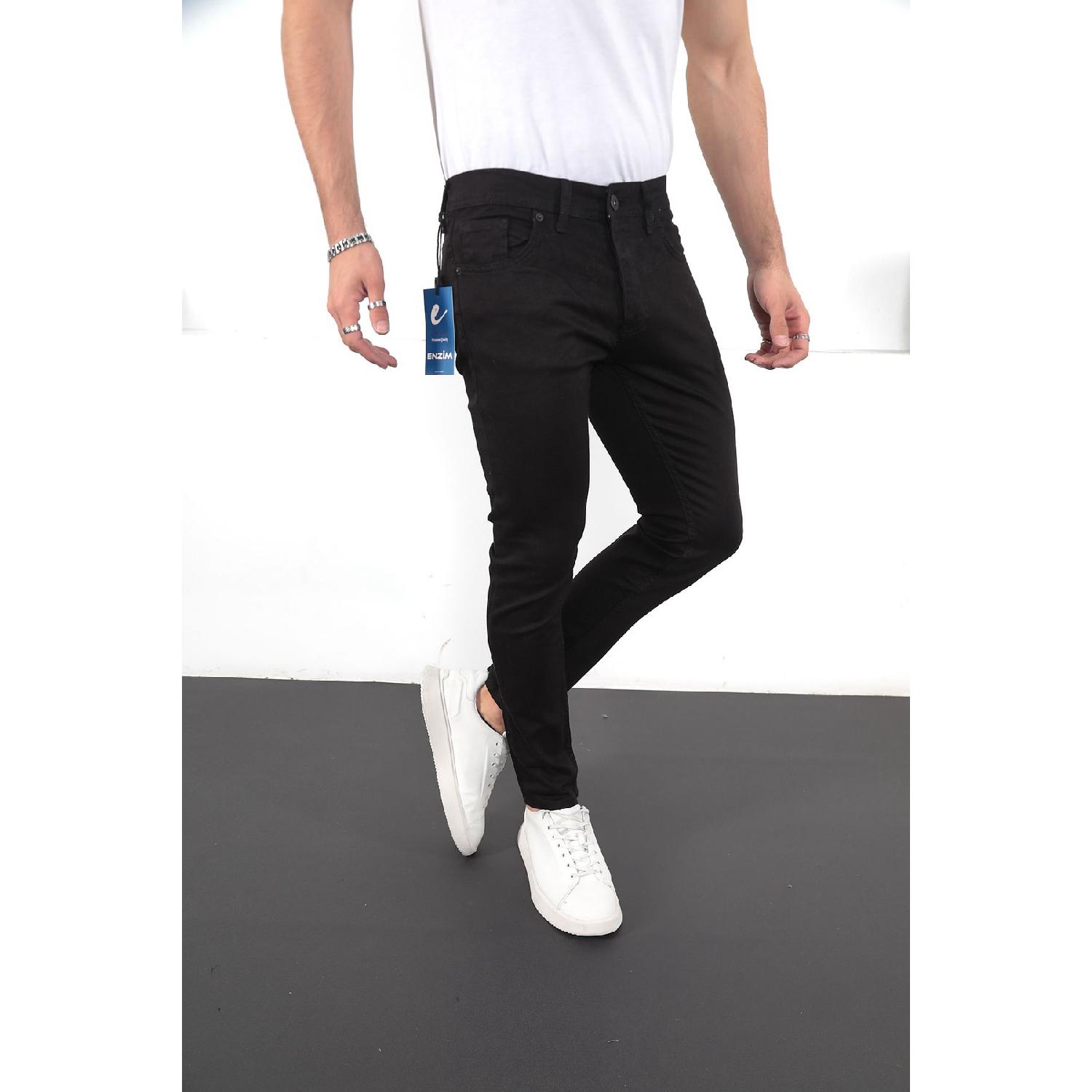 

Men s Lycra Denim Slim Fit Jeans 31 чёрный
