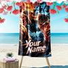 Name Custom Attack-on-Titan Print Beach Towel, Large Soft Quick Dry Towel for Beach Camping Swimming