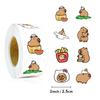 500 Sheets/Roll Capybara Sticker Roll Sticker Creative Hand Account Material Self-Adhesive Sealing Sticker