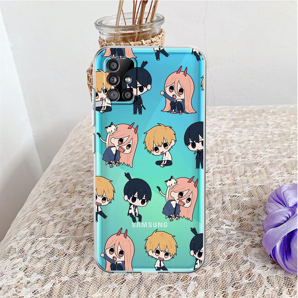 Soft Case For Samsung Galaxy A52 A12 A51 A32 A21s A22 A71 A31 A41 A53 A13 A02s A11 A72 A33 Clear Phone Cover Chainsaw Man Power