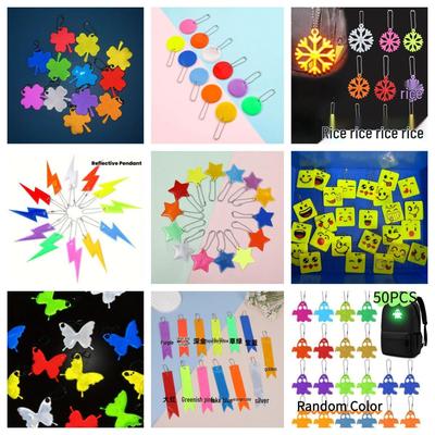 Multi-Color Reflective Pendant Keychain: Custom Logo Safety Tag with Luminous Strip