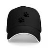 Paw Print Logo Baseball Cap Black Mesh Adjustable Hat for Pet Lovers Outdoor Style Casual Wear Fashion Accessory