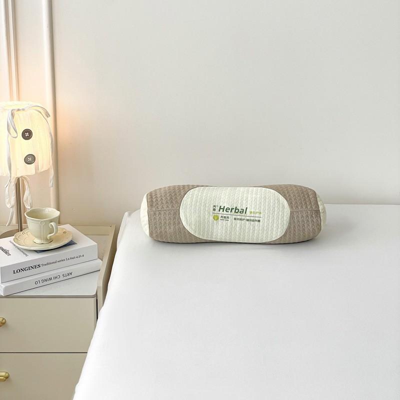 Herbal Buckwheat Cervical Support Pillow Bone-Shaped Cylinder Neck Pain Relief Adult Single Use