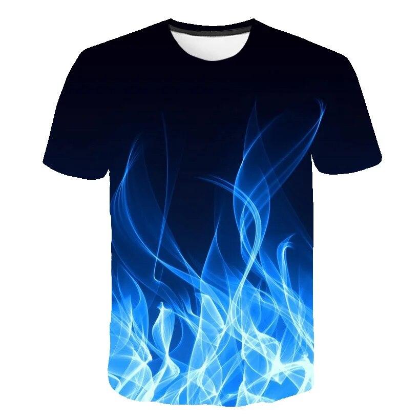 6 M-14 T Kinder Flamme Baby Jungen Und Mädchen Kleidung Sommer 3D Cartoon Kurzen Ärmeln T-shirts Mode lässig Runde Kragen Kleidung
