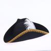 Retro Creative Feathers Pirate Hat Cosplay Pirate Cap Captain Hats Halloween Carnival Party Costume Props Holiday Gifts