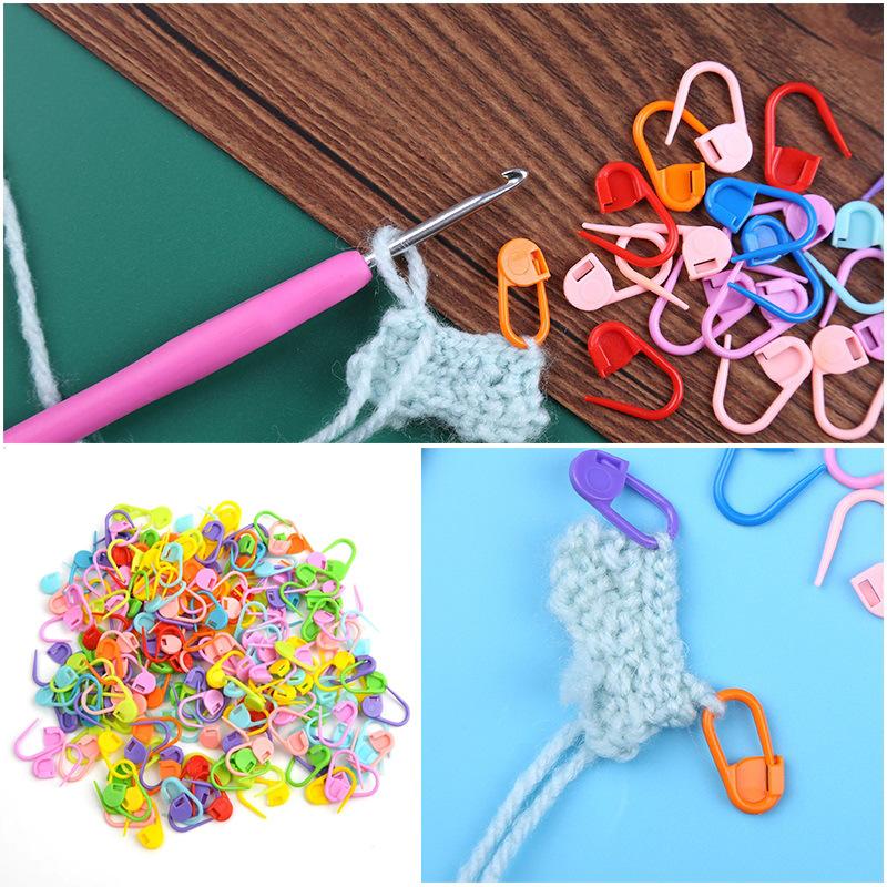 10~200pcs Marking Buckle Plastic Weaving Tools Colored Pin Mini Knitted Hook Lock Household DIY Sewing Tool Accessories TMZ