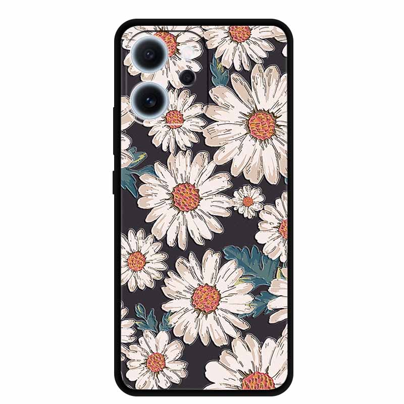 3D Flowers Emboss Fundas For OPPO Reno 15F 5G Case Soft Silicone Phone Cases For OPPO Reno 15F Back Covers Shell Coque 6.57"