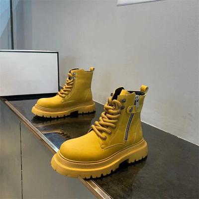 Fashion Spring and Autumn New Luxury Men's Shoes Thick Soled Tall Casual High Quality Work Boots Retro Fashion Outdoor Travel Warm Boots