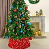 Sequin Christmas Tree Skirt Creative Printed 3D Base Decoration for Holiday Scene Setup and Christmas Tree Decoration