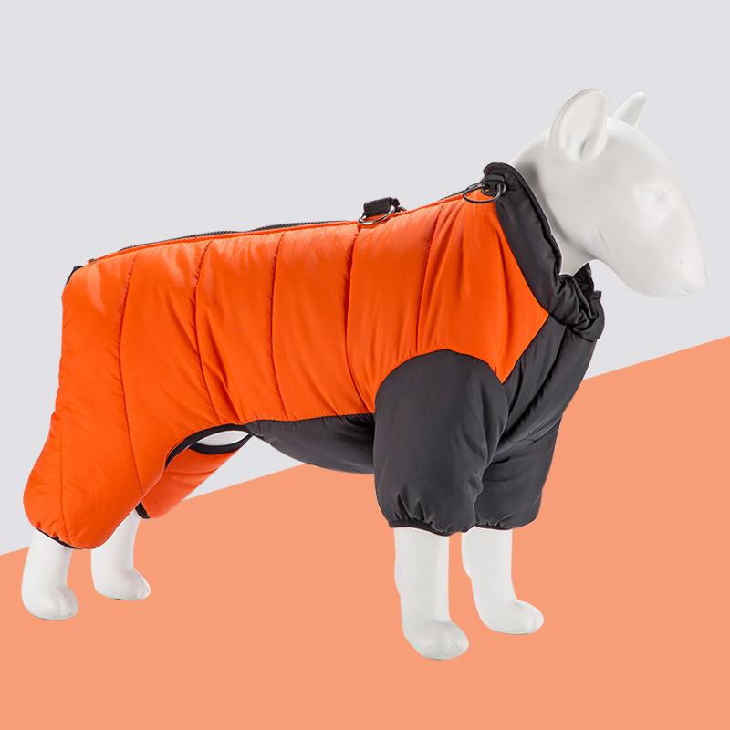 

Waterproof Dog Jumpsuit Coat Winter Pet Apparel Pomeranian Poodle Bichon Frise Schnauzer Dog Clothes Puppy Clothing Costume 2025 S помаранчевий