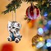 Acrylic cute cat pendant 1PCS plush toy car interior car hanging backpack keychain gift
