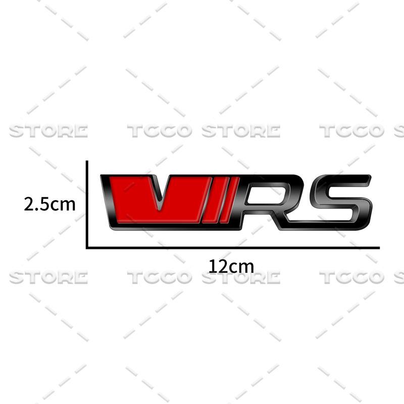 3D Chrome Metal Car Styling VRS Logo Front Grille Emblem Sticker For Skoda Octavia Fabia Rapid Superb Kodiaq Rear Trunk Decor