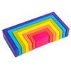 Wooden Rainbow House Block Set for Kids - Early Education Stacking Toy