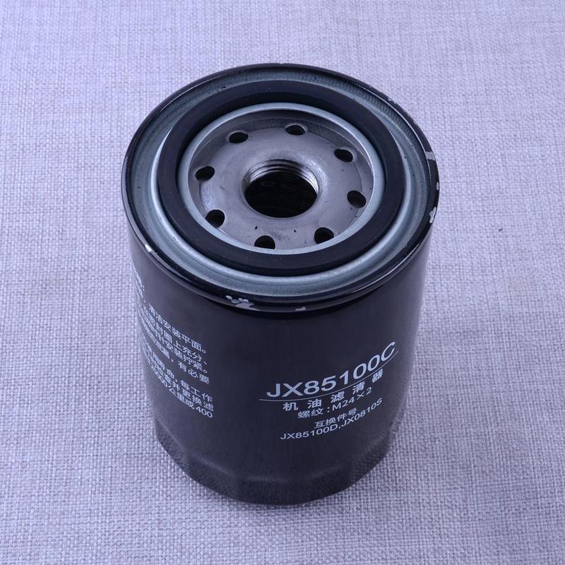 

JX85100C JX85100D JX0810S Oil Filter M24 X 2 Thread Fit For John Deere Excavator Black