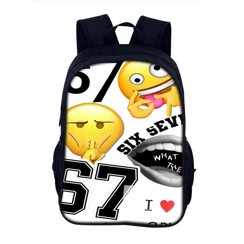 Lightweight School Backpack Teens With Character Print Design 20-35L Capacity Nylon Material Arc Shoulder Straps