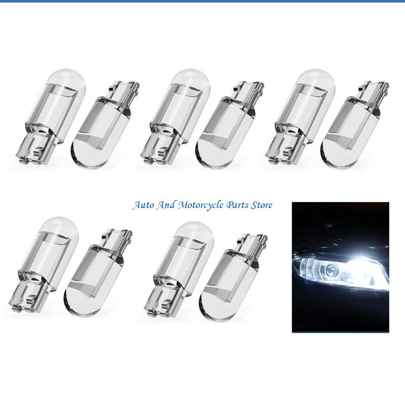 

P9FD 10Pcs Acrylic for Shell 6000K Dome Lights Lamp COB 12V T10 Car LED Lights белый