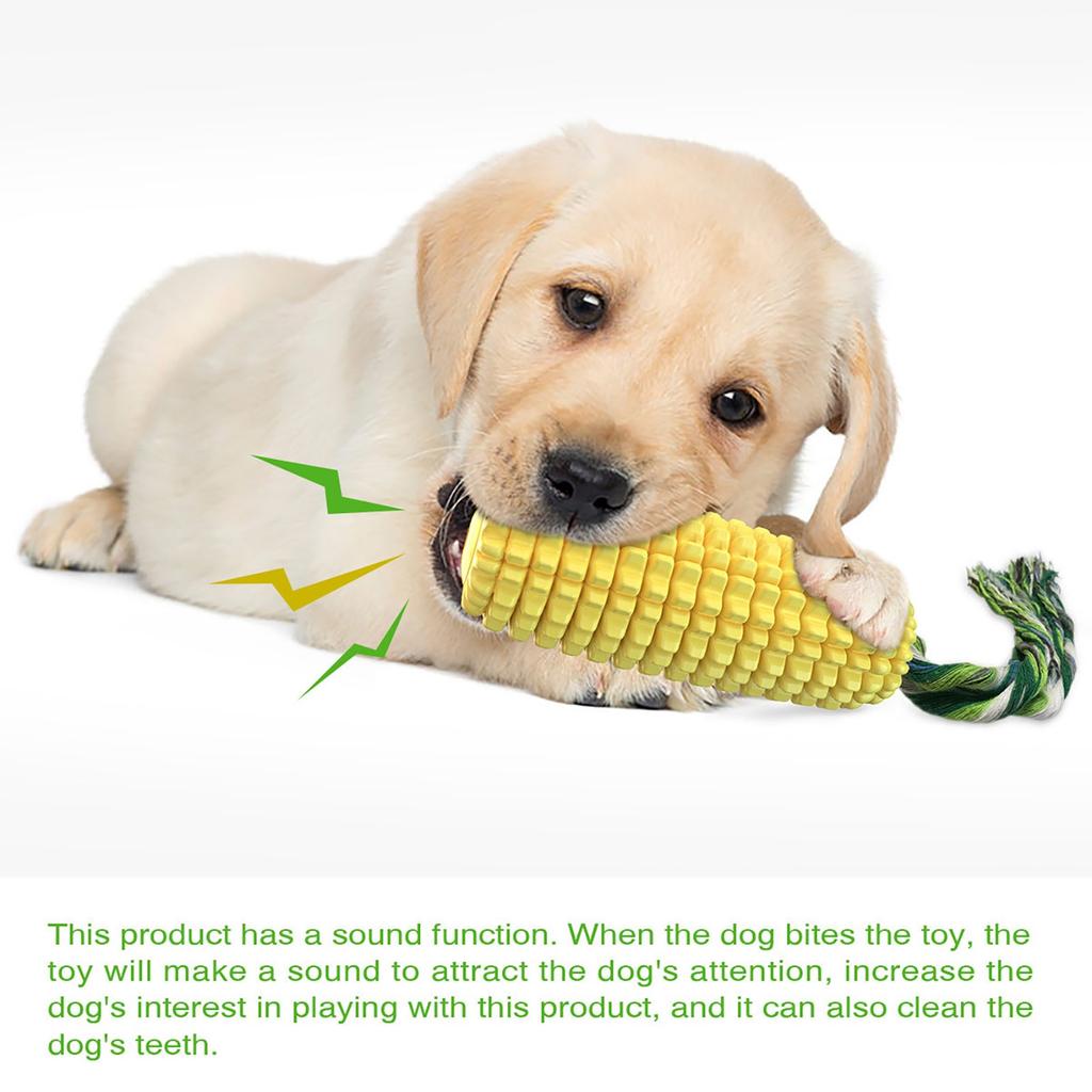 Maisförmige quietschende Hundespielzeuge Welpenspielzeug Hundeartikel Hunde Kauspielzeug Baumwollseil