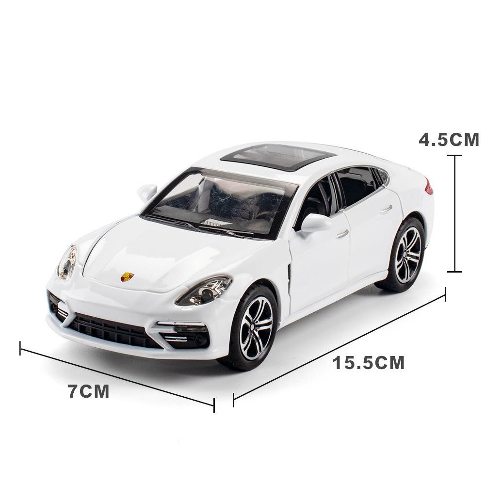 

Miniatures 1/32 Porsche Panamera Alloy Diecast Metal Model Hight Simulation Sound Light Baby Toys Computer Desktop Ornament Gift білий