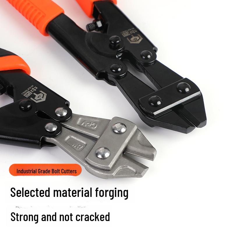 8-Inch Mini Bolt Cutters: Compact Steel Wire Pliers with Labor-Saving Design