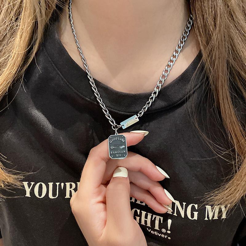 Men's Indifferent Style Titanium Steel Necklace: Light Luxury, High-End Design, Hip Hop Chain Accessory